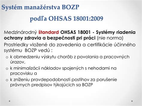 Systémy riadenia BOZP